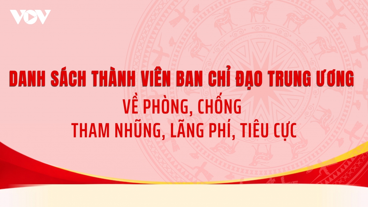 Danh sách thành viên Ban Chỉ đạo Trung ương về phòng, chống tham nhũng, lãng phí, tiêu cực